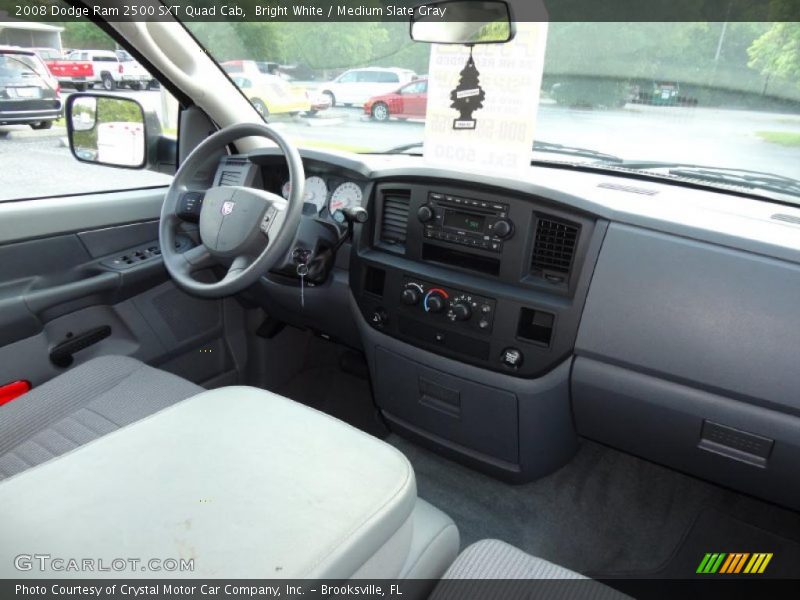 Bright White / Medium Slate Gray 2008 Dodge Ram 2500 SXT Quad Cab