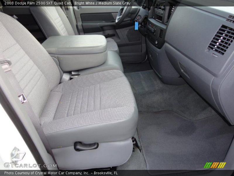 Bright White / Medium Slate Gray 2008 Dodge Ram 2500 SXT Quad Cab