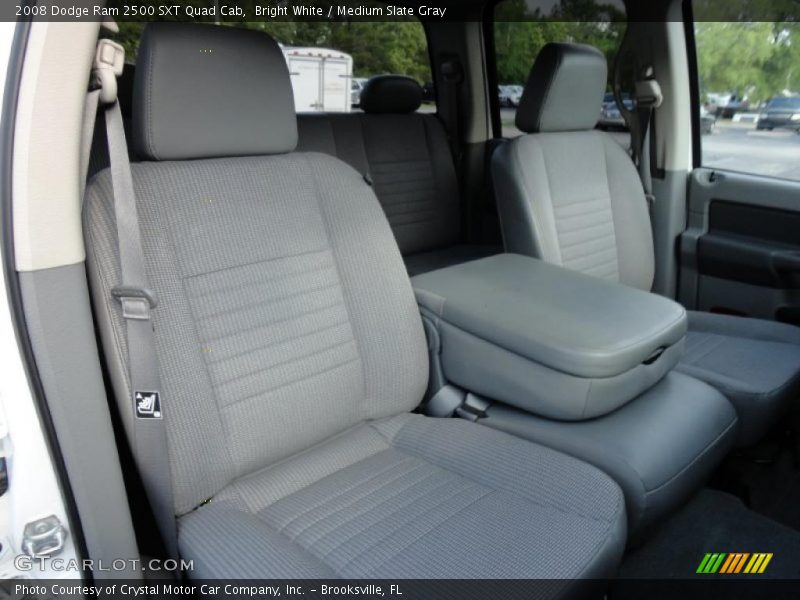 Bright White / Medium Slate Gray 2008 Dodge Ram 2500 SXT Quad Cab