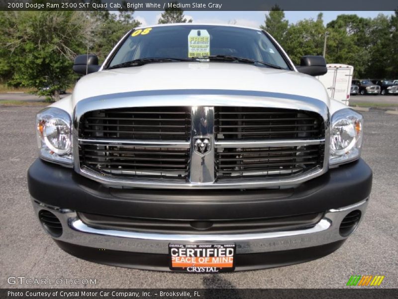 Bright White / Medium Slate Gray 2008 Dodge Ram 2500 SXT Quad Cab