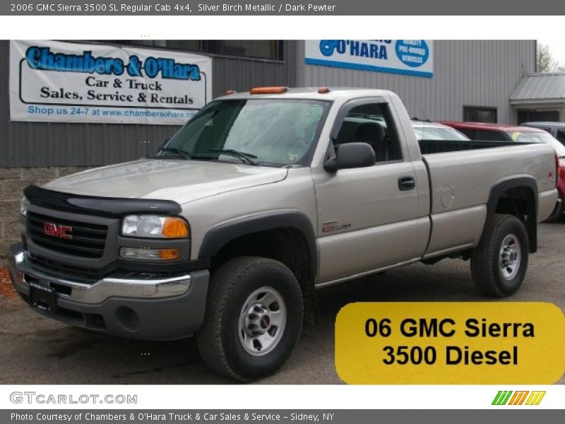 Silver Birch Metallic / Dark Pewter 2006 GMC Sierra 3500 SL Regular Cab 4x4