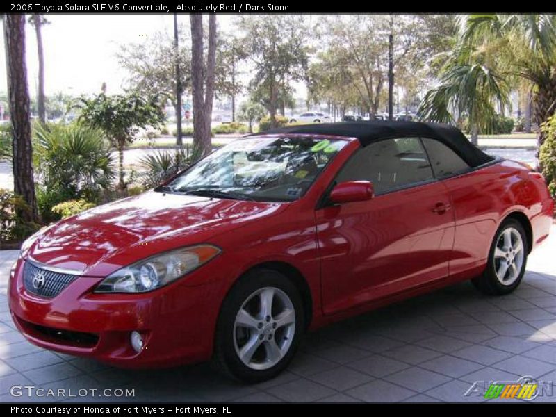 Absolutely Red / Dark Stone 2006 Toyota Solara SLE V6 Convertible