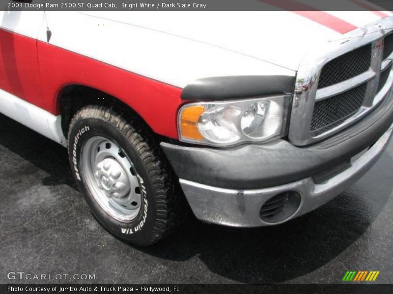 Bright White / Dark Slate Gray 2003 Dodge Ram 2500 ST Quad Cab