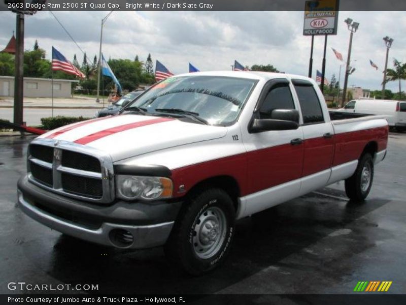 Bright White / Dark Slate Gray 2003 Dodge Ram 2500 ST Quad Cab