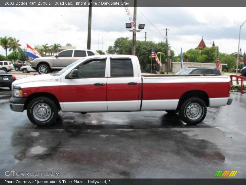 Bright White / Dark Slate Gray 2003 Dodge Ram 2500 ST Quad Cab
