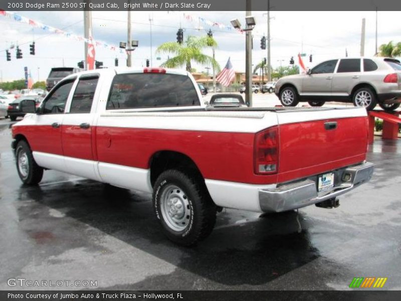 Bright White / Dark Slate Gray 2003 Dodge Ram 2500 ST Quad Cab