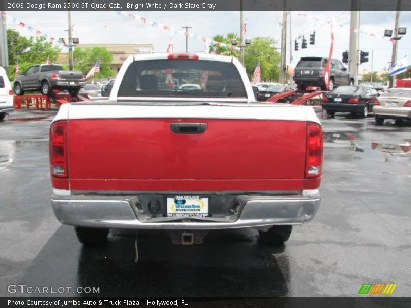 Bright White / Dark Slate Gray 2003 Dodge Ram 2500 ST Quad Cab