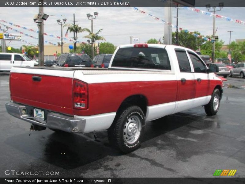 Bright White / Dark Slate Gray 2003 Dodge Ram 2500 ST Quad Cab