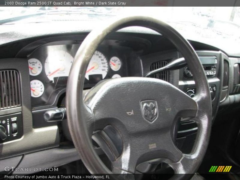 Bright White / Dark Slate Gray 2003 Dodge Ram 2500 ST Quad Cab