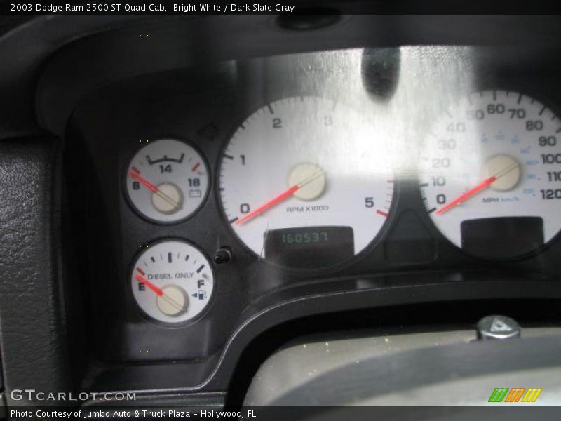 Bright White / Dark Slate Gray 2003 Dodge Ram 2500 ST Quad Cab