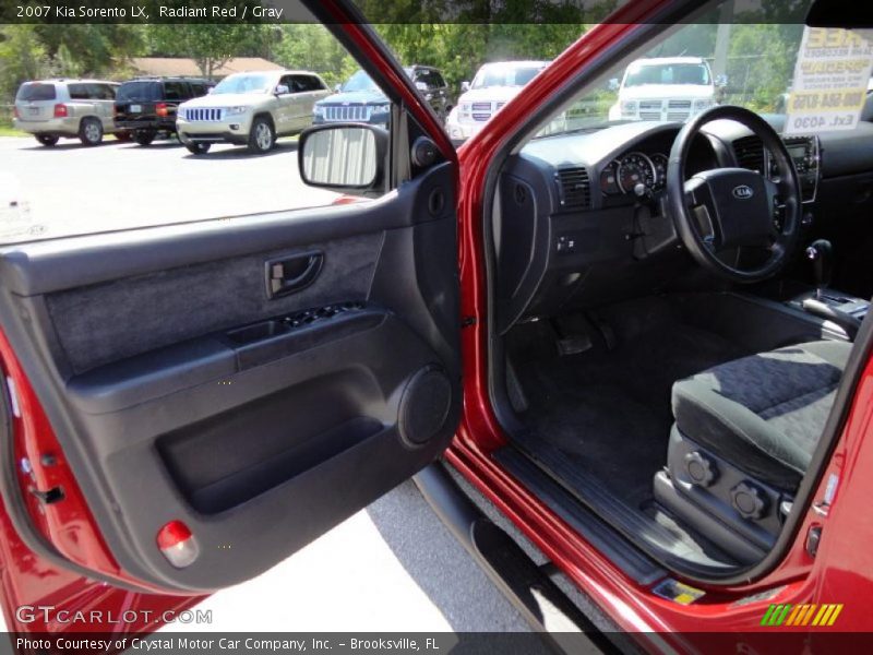Radiant Red / Gray 2007 Kia Sorento LX