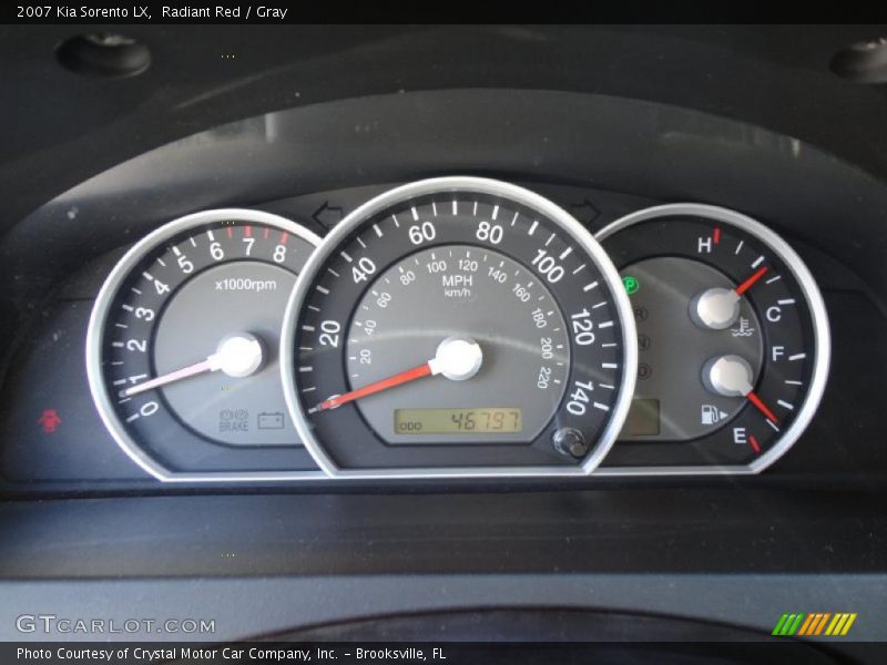 Radiant Red / Gray 2007 Kia Sorento LX