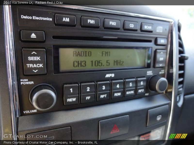 Radiant Red / Gray 2007 Kia Sorento LX