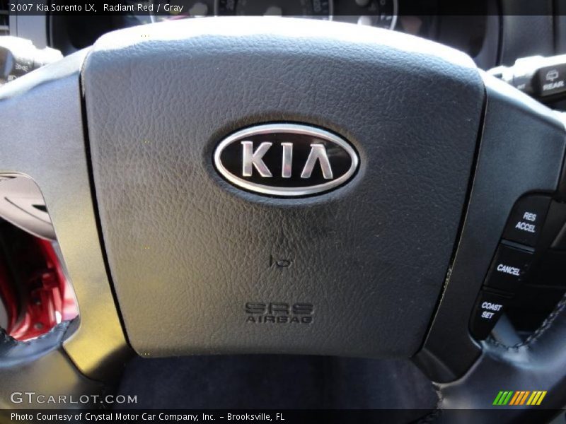 Radiant Red / Gray 2007 Kia Sorento LX