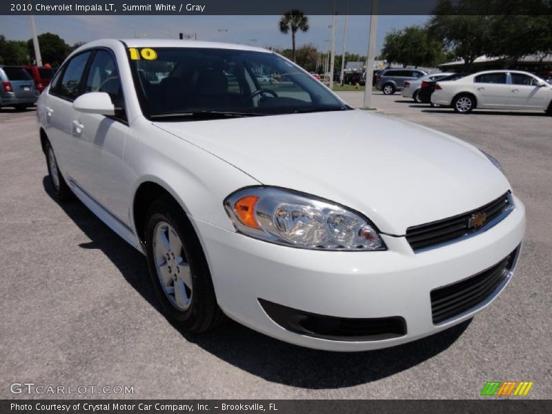 Summit White / Gray 2010 Chevrolet Impala LT