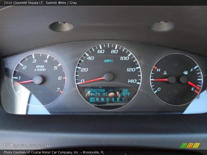 Summit White / Gray 2010 Chevrolet Impala LT