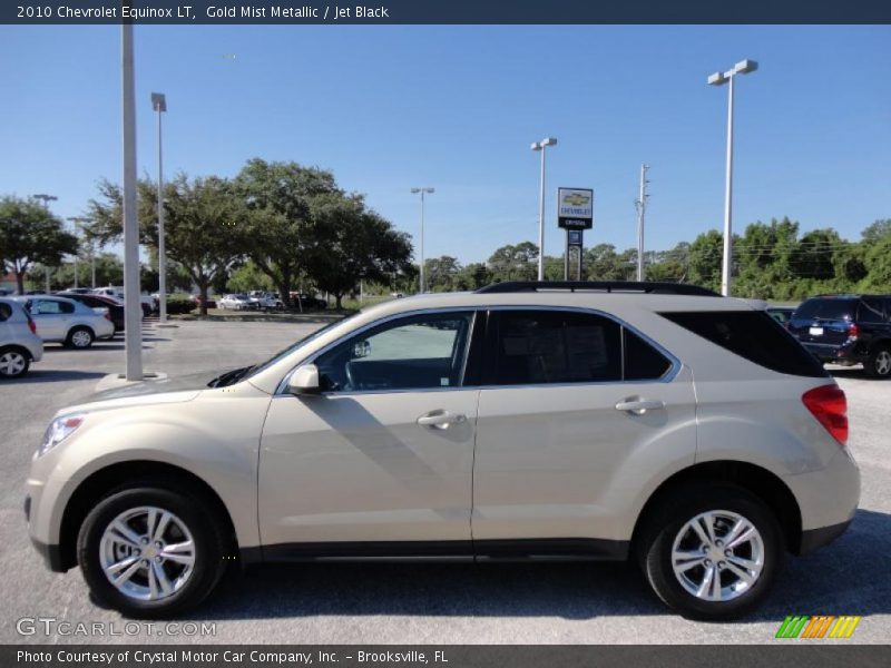 Gold Mist Metallic / Jet Black 2010 Chevrolet Equinox LT
