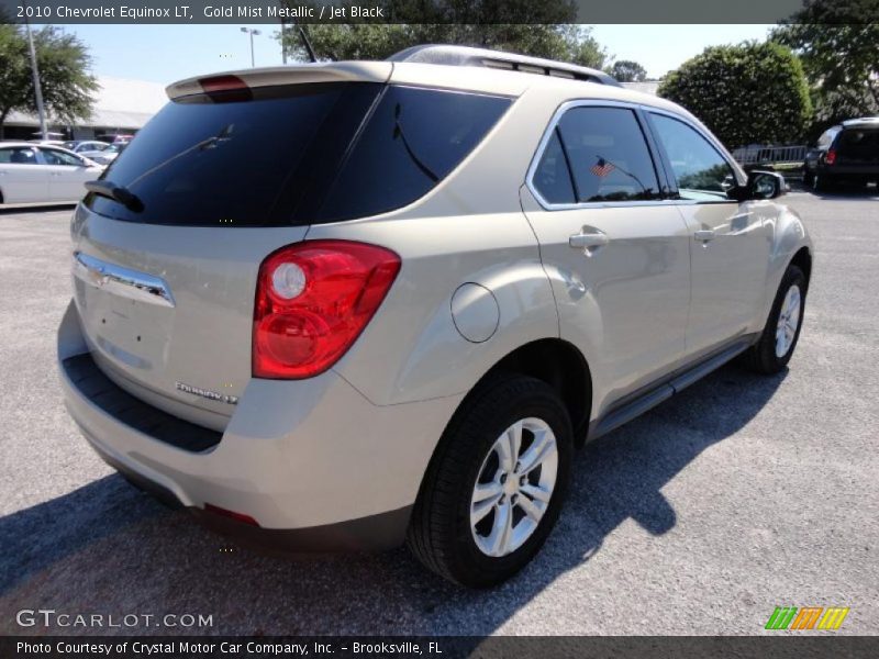 Gold Mist Metallic / Jet Black 2010 Chevrolet Equinox LT