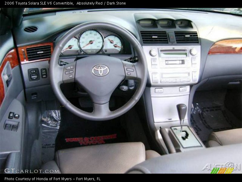 Absolutely Red / Dark Stone 2006 Toyota Solara SLE V6 Convertible