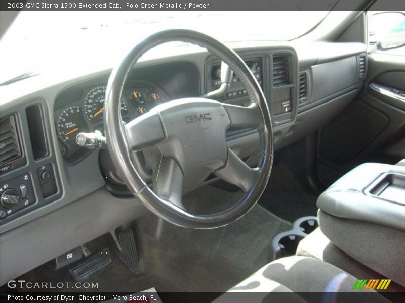 Polo Green Metallic / Pewter 2003 GMC Sierra 1500 Extended Cab
