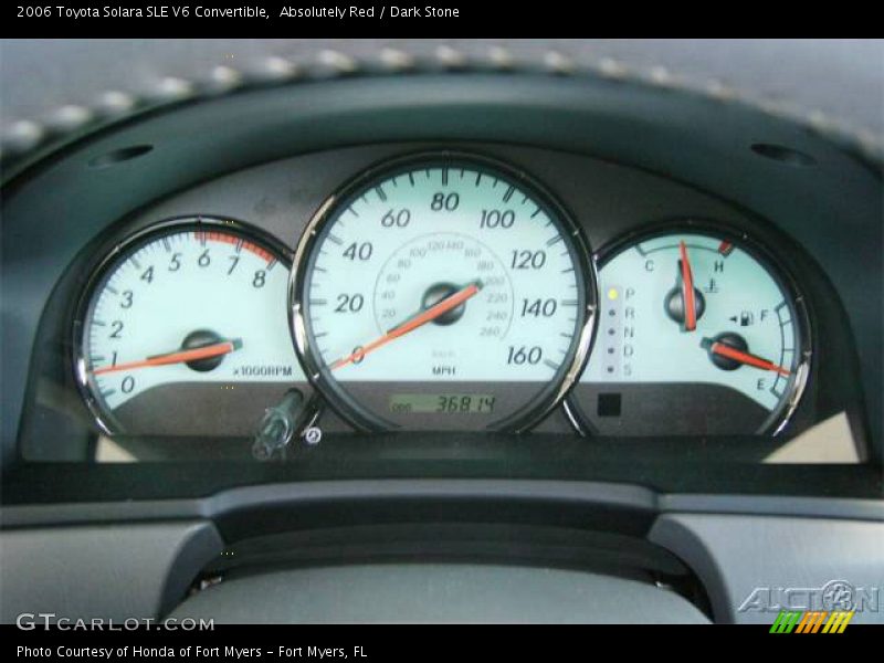 Absolutely Red / Dark Stone 2006 Toyota Solara SLE V6 Convertible