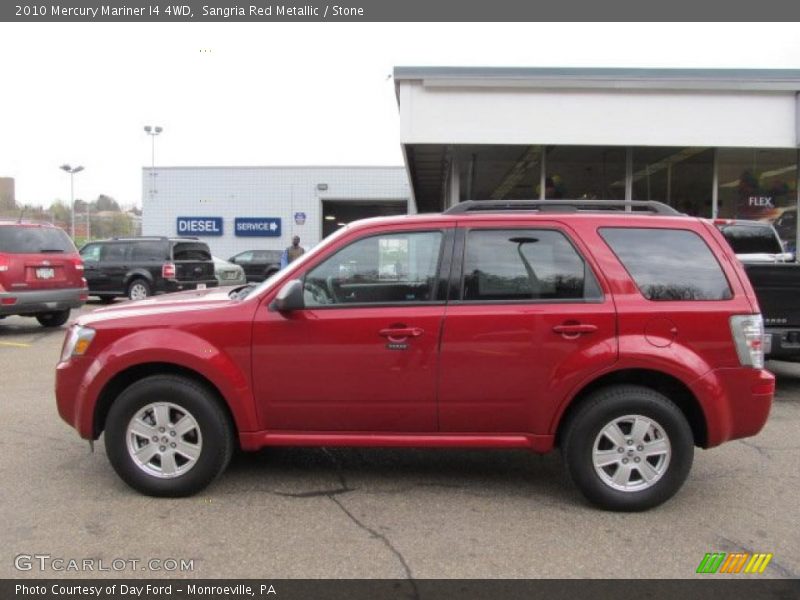 Sangria Red Metallic / Stone 2010 Mercury Mariner I4 4WD