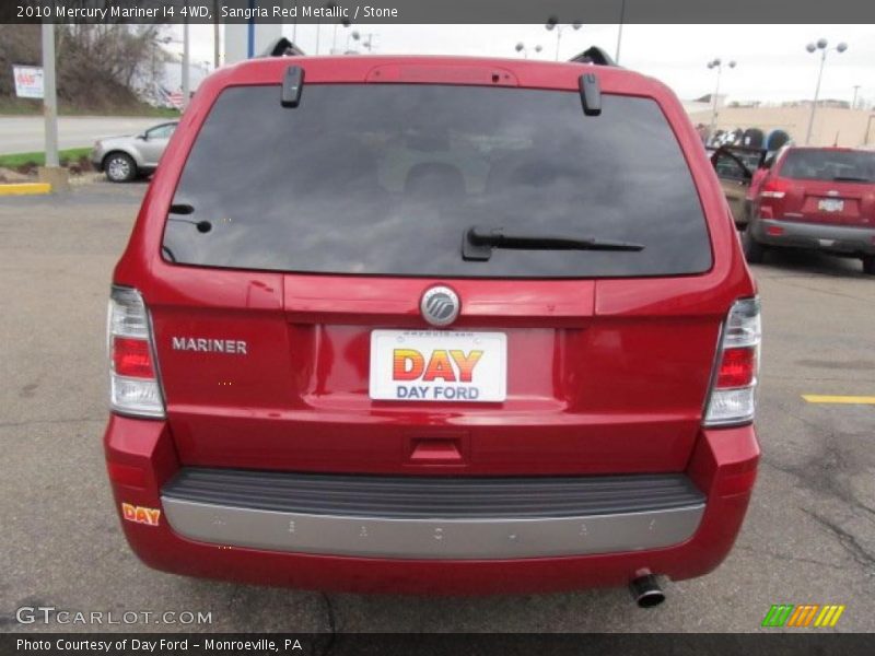 Sangria Red Metallic / Stone 2010 Mercury Mariner I4 4WD