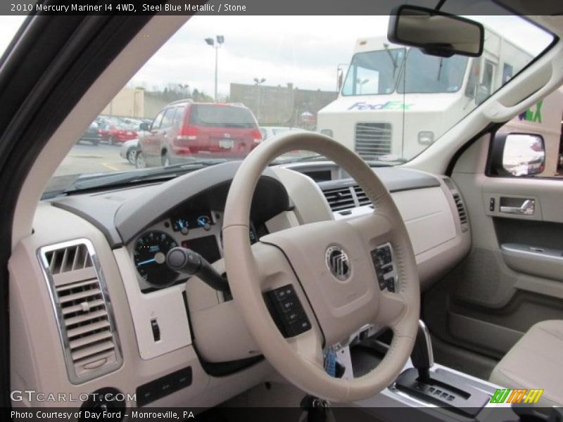 Steel Blue Metallic / Stone 2010 Mercury Mariner I4 4WD