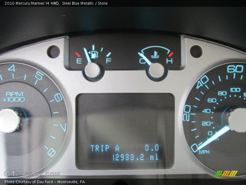 Steel Blue Metallic / Stone 2010 Mercury Mariner I4 4WD