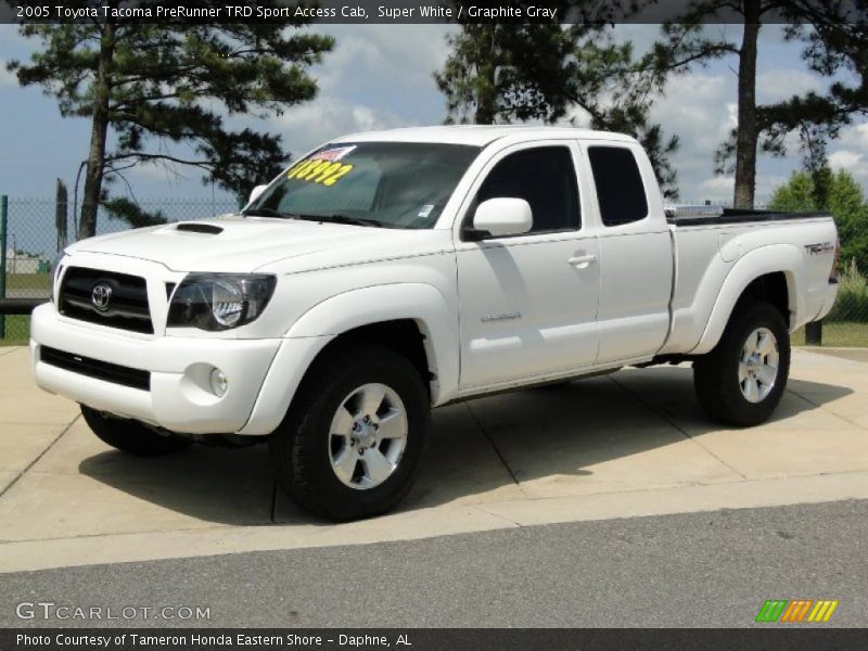 Super White / Graphite Gray 2005 Toyota Tacoma PreRunner TRD Sport Access Cab