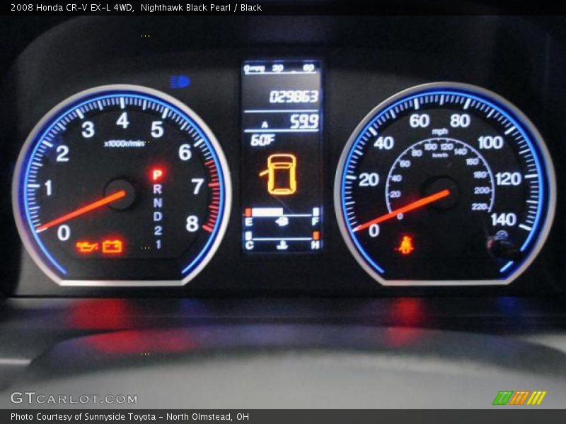 Nighthawk Black Pearl / Black 2008 Honda CR-V EX-L 4WD