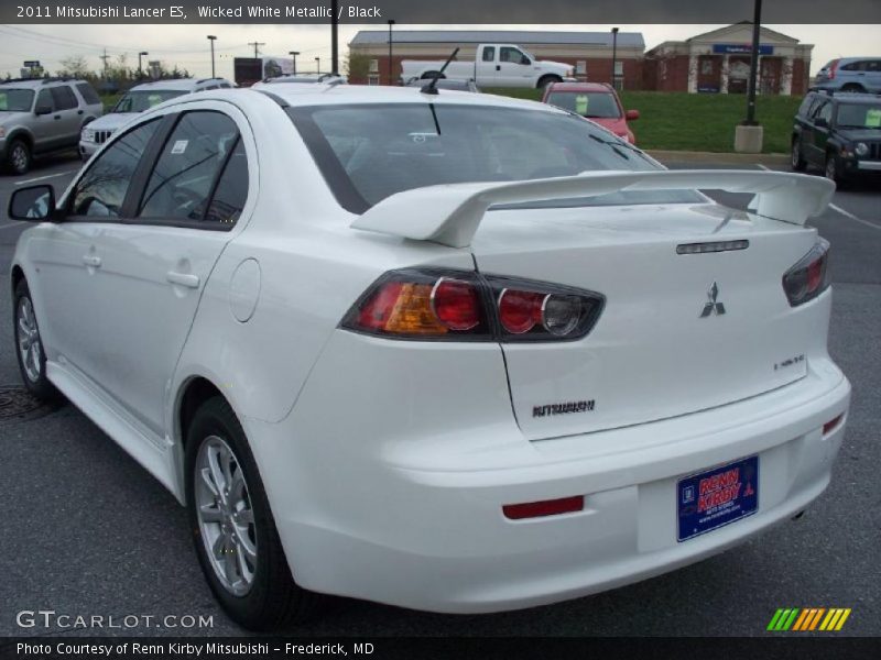 Wicked White Metallic / Black 2011 Mitsubishi Lancer ES