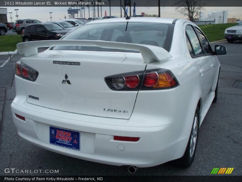 Wicked White Metallic / Black 2011 Mitsubishi Lancer ES
