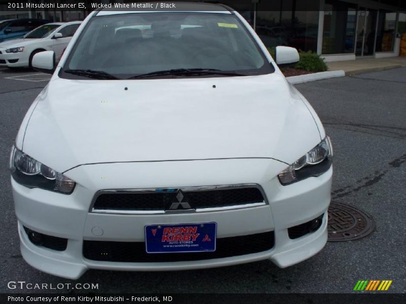Wicked White Metallic / Black 2011 Mitsubishi Lancer ES