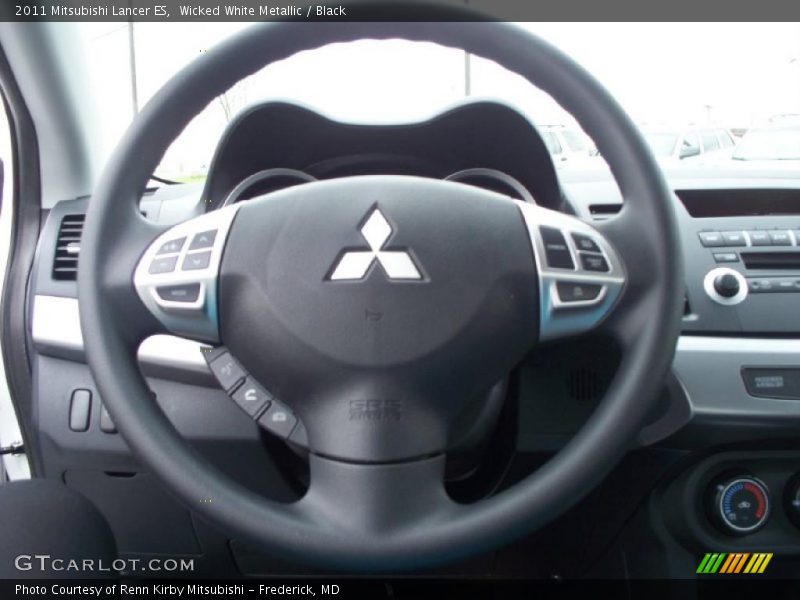 Wicked White Metallic / Black 2011 Mitsubishi Lancer ES
