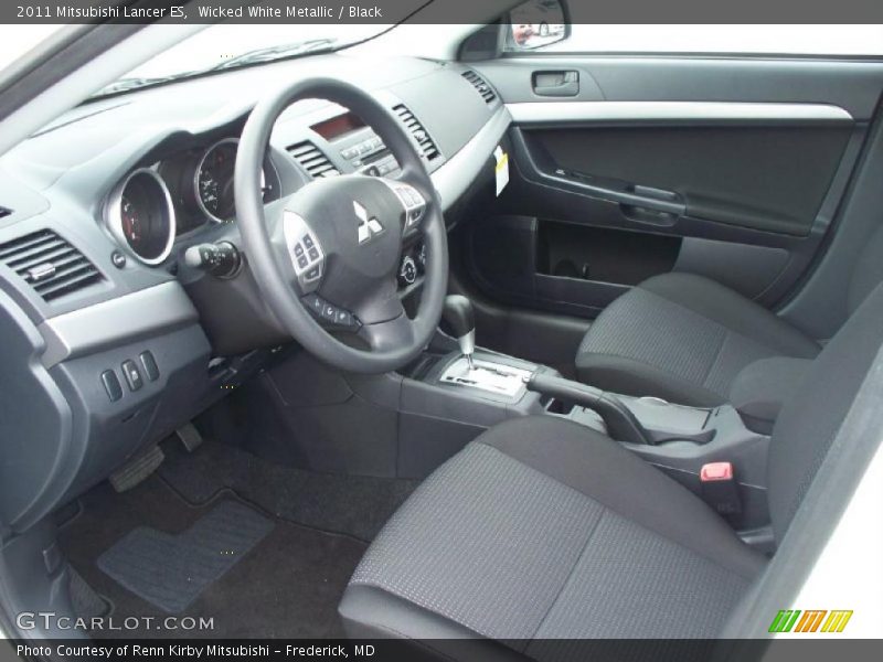 Wicked White Metallic / Black 2011 Mitsubishi Lancer ES