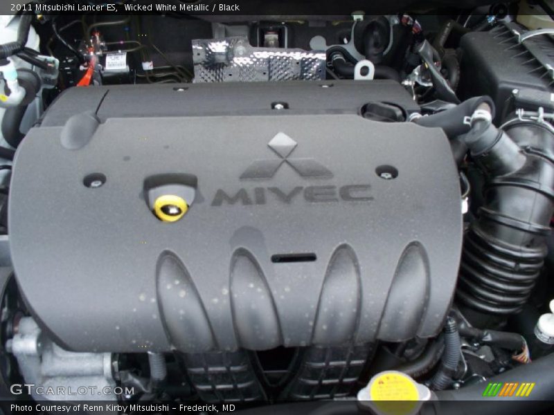 Wicked White Metallic / Black 2011 Mitsubishi Lancer ES