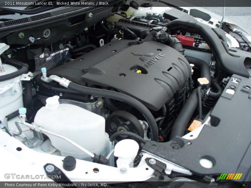 Wicked White Metallic / Black 2011 Mitsubishi Lancer ES