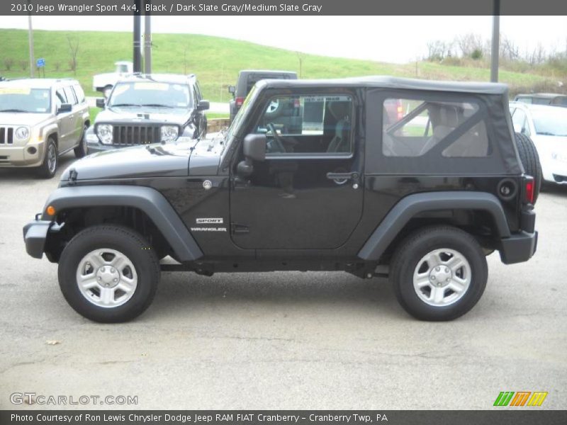 Black / Dark Slate Gray/Medium Slate Gray 2010 Jeep Wrangler Sport 4x4
