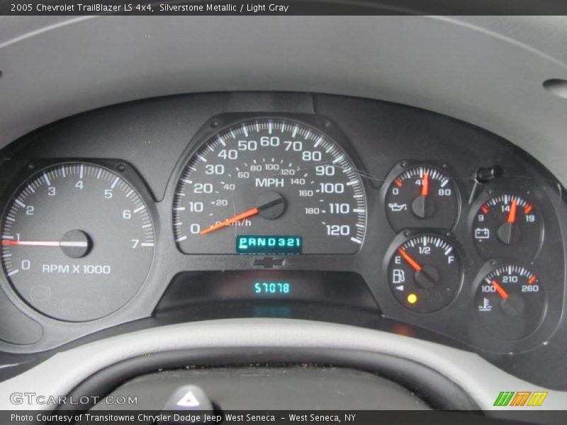 Silverstone Metallic / Light Gray 2005 Chevrolet TrailBlazer LS 4x4