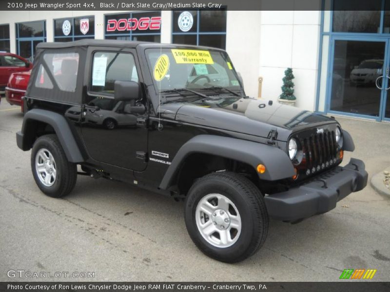 Black / Dark Slate Gray/Medium Slate Gray 2010 Jeep Wrangler Sport 4x4