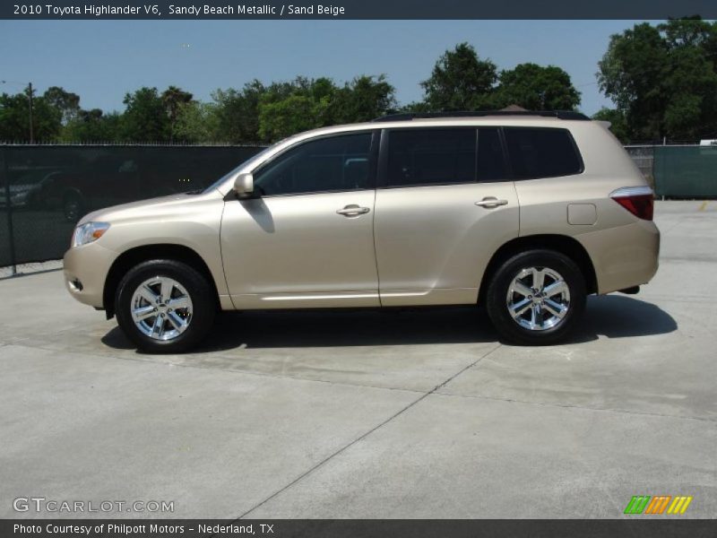 Sandy Beach Metallic / Sand Beige 2010 Toyota Highlander V6