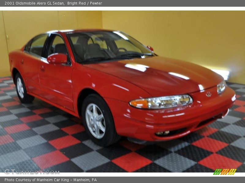 Bright Red / Pewter 2001 Oldsmobile Alero GL Sedan