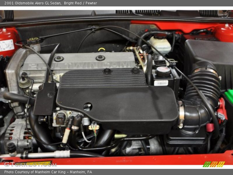Bright Red / Pewter 2001 Oldsmobile Alero GL Sedan