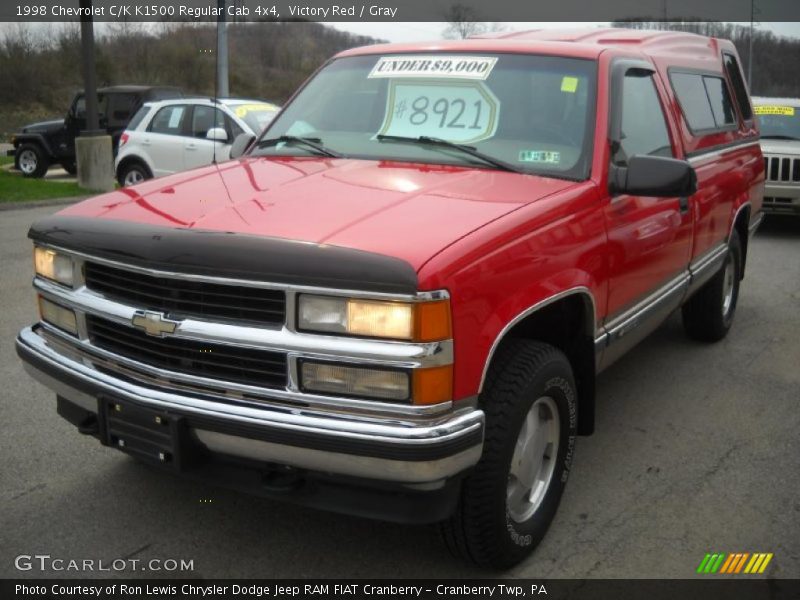 Victory Red / Gray 1998 Chevrolet C/K K1500 Regular Cab 4x4