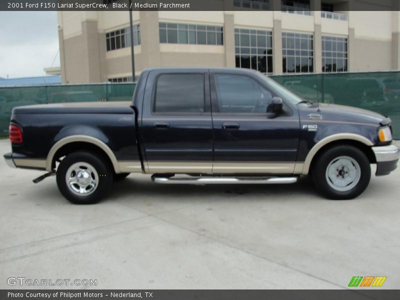 Black / Medium Parchment 2001 Ford F150 Lariat SuperCrew