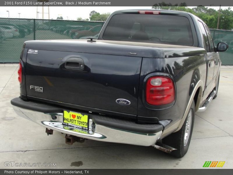 Black / Medium Parchment 2001 Ford F150 Lariat SuperCrew