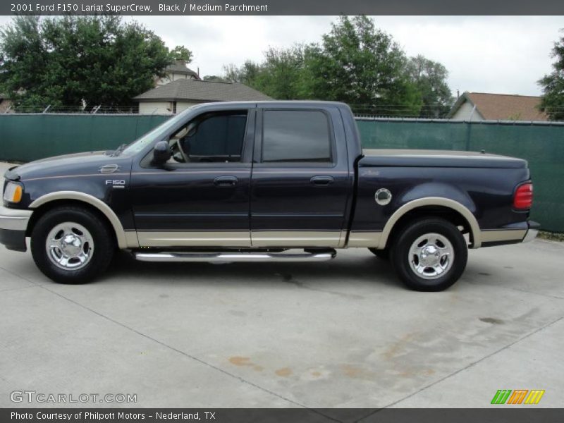 Black / Medium Parchment 2001 Ford F150 Lariat SuperCrew