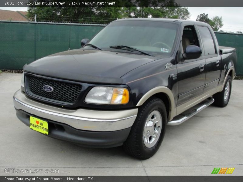 Black / Medium Parchment 2001 Ford F150 Lariat SuperCrew
