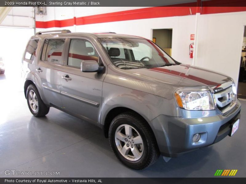 Sterling Gray Metallic / Black 2009 Honda Pilot EX-L